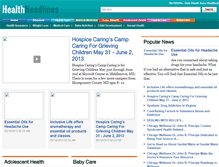 Tablet Screenshot of healthdailyheadlines.com